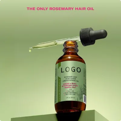 Rosemary Loss Natural Herbal Organic Argan Oil Repair Serum Boosting Hair Growth Treatment with Peppermint Essential Oil