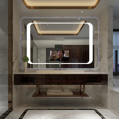 Modern Design LED Backlit Glass Bathroom TV Mirror