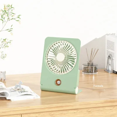 Factory Direct Sales New Wall-Mounted USB Desktop Cooling Fan Cross-Border Creative Charging Three Speed Levels Battery Plastic