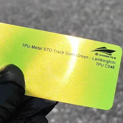 Qihang Color Ppf TPU Metal STO Track Gold Green Lamborghin Car Film Color Change for Cars Body