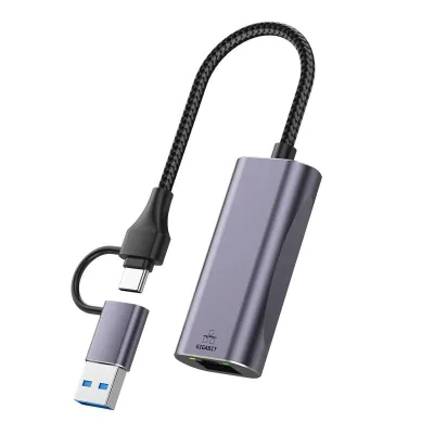 Gigabit Network Converter USB 3.0 Type-C RJ45 Adapter WiFi Laptop Wireless Internal Computer Cable Adapter Driver-Free Stock