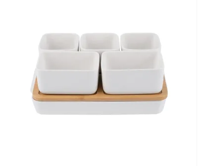 2024 Porcelain Taco Bowls Set Taco Plate Serving Tray Kitchen Dinners Set Ceramic Dishes Tapas Serving Set