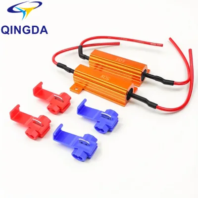50W 6Ohm LED Load Resistors, Automotive Replacement Resistors for Flickering LED Turn Signal Light  License Plate Lights & DRL