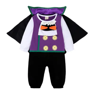 Autumn New Baby Outfit Casual Cross-Border Vampire Halloween Costume Jumpsuit Button for Infants Toddlers for Outdoor Romping