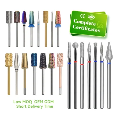 Wholesale Nail Tool Factory Custom Logo Nail Blue Carbide Bur 2 Way Electric Manicure Set Pedicure Nail Drill Bits Tungsten
