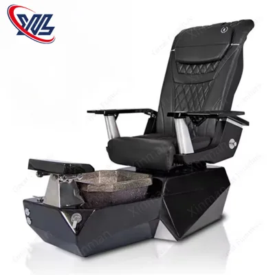 Top Selling Beauty Luxury Nail Salon Black Reclining Foot Spa Electric Pedicure Chair With Message