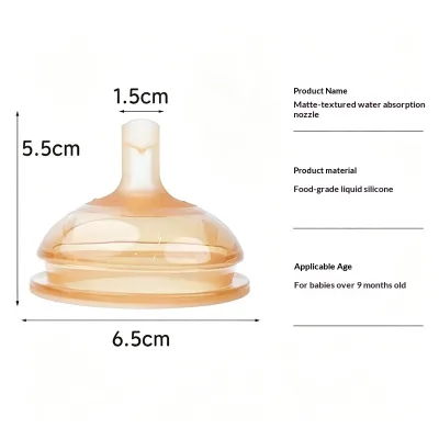 Hi-Nursing Adapter Bottle Accessories Silica Gel Nipples Straw Nozzles Baby-Size Wide-Neck Replacement Slow Flow 60mm Mouth Size