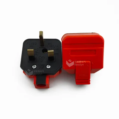 Best Sell High Quality White 3 Pin UK Mains Plug Type G Power Plug with 13A fuse