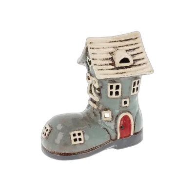 Village Pottery Small Boot House Tealight Holder