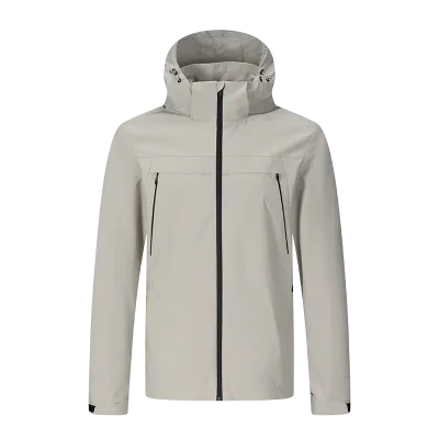Men's Waterproof Breathable Windbreaker Jacket for Outdoor Activities Hiking Climbing Detachable Hood Stand Plus Size Printed
