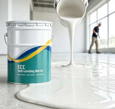 Waterborne ECC Self Leveling Mortar 3 in 1, One Coat Water Based Epoxy Flooring No Primer Needed