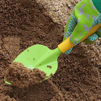 Kids Gardening Tool Set Best Outdoor Toys Gift for Boys Girls Plastic Shovel Rake Fork Trowel Apron Watering Can Tote Bag