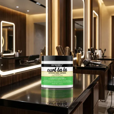 Factory Supply Curl Defining Custard Anti Frizz Moisturizing for Curly Coily Wavy Hair Braid Out Styling Custard