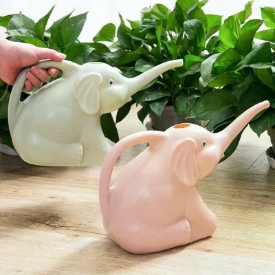 2026 Cute Plastic Elephant Shape Watering Pot Can Plant Outdoor Irrigation Gardening Tools Equipment Garden Supplies