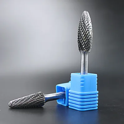 6.35mm Shank Diameter Double Cut Solid Cutting Tools Grinding Cutter Burs Tungsten Rotary Carbide Burr