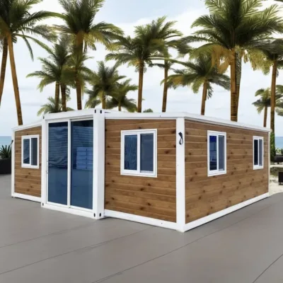Modern 20ft Expandable Metal Container House 3 Bedroom Kitchen Living for Camping Made From Sandwich Panel