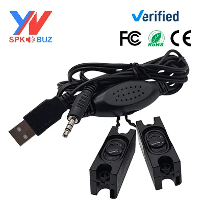 1540 40x15mm Built-in Amplifier Speaker 4Ohms1.5W USB Wired Control External Active Amplifier Speaker OEM/ODM Custom for Laptops