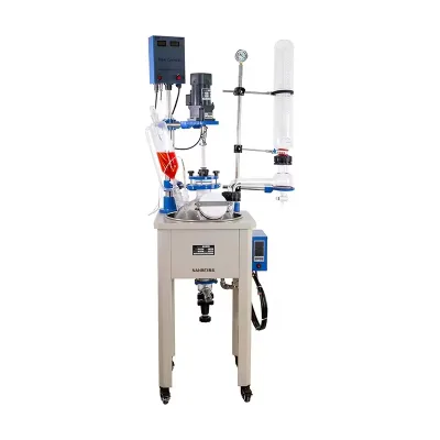 Automatic 10L Lab Chemical Mixing Reaction Kettle with High Borosilicate Glass and Single Layer Design for Laboratory Use