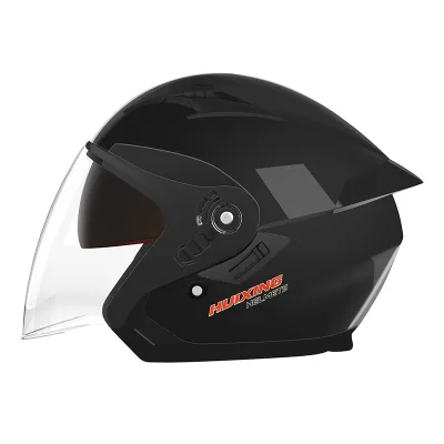 DFG Dual Visor Open Face Motorcycle Helmet Quick Release Closure Foam Lining ABS New Universal Fit Men Women All Seasons DOT 1