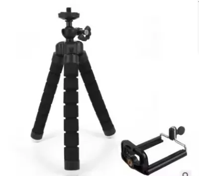 Hot Selling Mini Tripod Sponge Octopus Flexible ABS Mobile Phone Holder Portable Bracket Selfie Stick Live Streaming Video