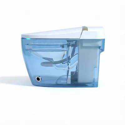 New Arrival Bathroom Electric Heated Seat Self-clean Smart Toilet Remote Included Square Bowl P-trap Automatic Flush Bidet
