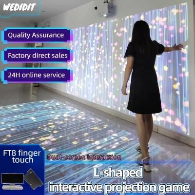 WEDIDIT L-shaped Multi-screen Touch Interactive Game Dance Floor Immersive Gaming Experience Entertainment Equipment
