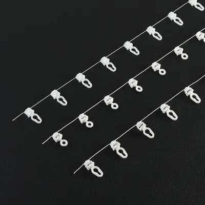 Heavy-Duty S Folding Curtain Slide Track System Customizable Nylon Accessories in Black and White for Curved Spaces