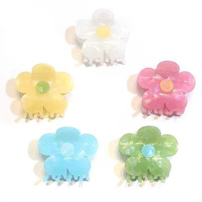 Cute Flower Acetate Hair Claw European American Style Personalized Custom Wholesale