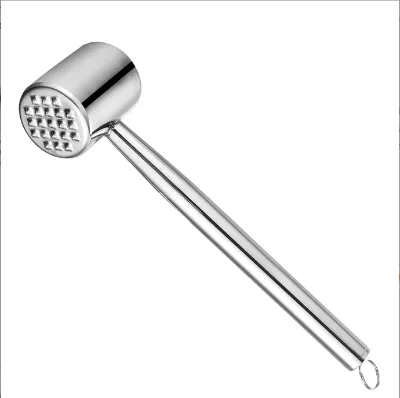 Custom Logo 11-inch Stainless Steel Blue Eco-friendly Meat Tenderizer Hammer for Meat & Poultry-Personalized Metal Kitchen Tool