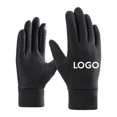 Custom Winter Waterproof Black Print Warm Thermal Touch Screen Sports Children Kids Riding Running Gloves