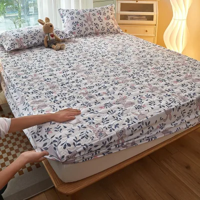 Top Grade Custom Printed Quilted Mattress Protectors Safe Rest Mattress Protector Fabric Elastic Fabric for Bed Sheet