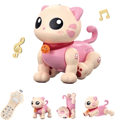 Interactive Remote Control Electric Walking And Touch Sensing Dancing Pet Robot Smart Programming Girl Cute Rc Cat Toys For Kids