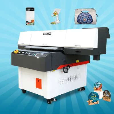 Led Uv Flatbed Printer Uv Printer A1 A2 Optional Rainbow-inkjet Auto Positioning Auto Focus UV Flatbed Printer 6090