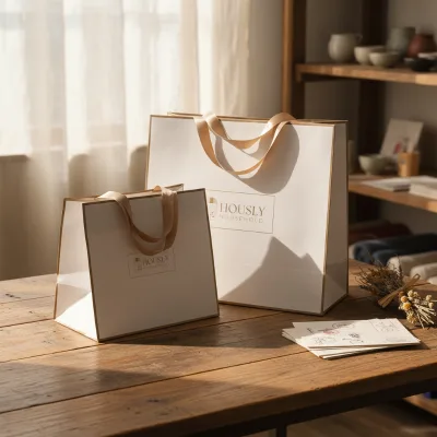 Customized Gold Foil Paper Gift Bags With Logo Luxury Gold Foiling Cardboard Packing Paper Bag