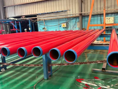 Fire Protection Steel Pipe Seamless Carbon Steel Tube Schedule 80 Heavy Duty Fire RAL3000 Red Epoxy Steel Tube ASTM A795 A53