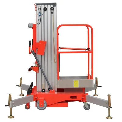 High-quality Telescopic Mast Monorail Aluminum Alloy Lift Platform air Conditioner Lifter Towable Lift Ladder Lift Truck