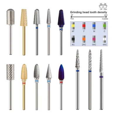 3/32'' Uncoated Under Nail Cleaner Drill Bit High Durability Tungsten Carbide Manicure Nail Bur Nail Art Tools