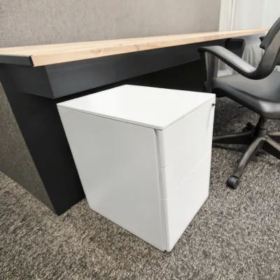 Wholesale Price Modern White 3 Drawer Steel File Storage Cabinet Key Lock Metal Pedestal Movable Wheels for Home Office School