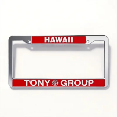 Factory Sale Anti-Rust Chrome Plated Promotional Gift Car License Plate Frames for Universal Cars