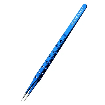 MECHANIC Aac14 Stainless Steel Tweezers 8 Hole Heat Dissipation 16CM Forceps for Phone Flying Wire Spot Welding IC Chip