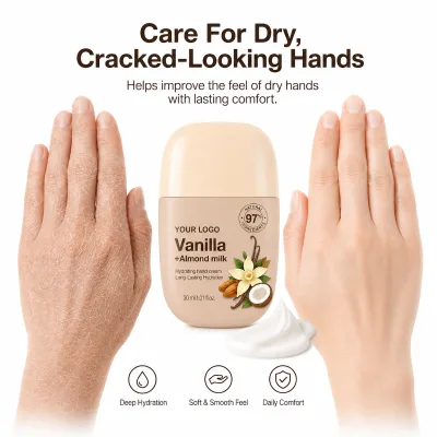 Vegan Collagen Almond Milk Vanilla Coconut Deep Moisture Non Greasy Fast Absorbing Soft Smooth Comfort Best Daily Hand Treatment