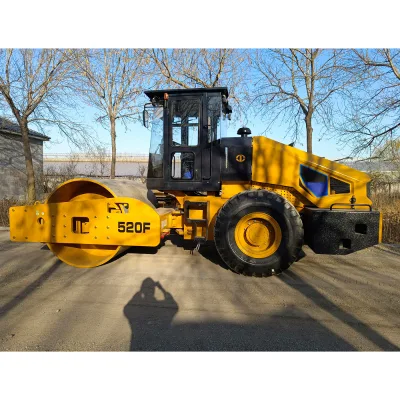520F 20T Single Drum Vibratory Compactor CAT Vibration Pod Technology Heavy Duty Earth Compaction Machine