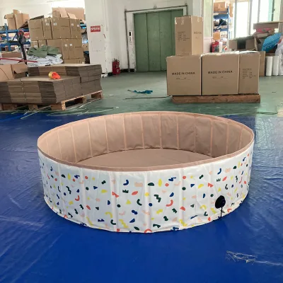 Inflatable Swimming Pool Dog Pool for Cooling Down and Playtime, Portable and Durable Pet Pool for Small to Medium Pets