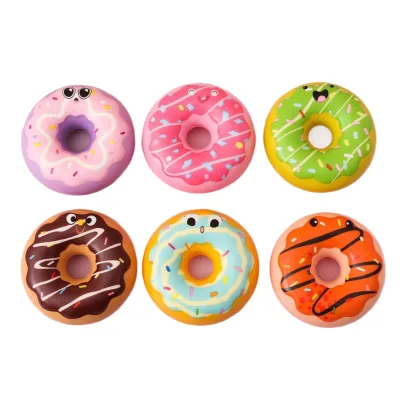 Custom Logo Squishy Donut Stress Relief Slow Rebound Cartoon Squeeze Fidget Novelty Funny Toy Promotional Gift