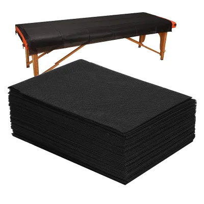 Source Factory Custom Color Black White pink Disposable Waterproof Folded Massage Non Woven Bed Sheet Roll for Spa