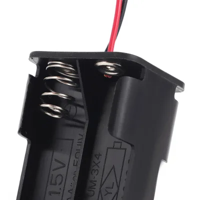 4 Slot AA Double Sided Back to Back Battery Holder with Wire 150MM