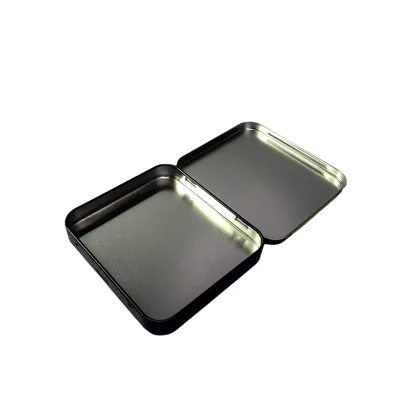 Custom Metal Box Cigarette Tin case Empty Tobacco Hinged Metal Tins Wholesale