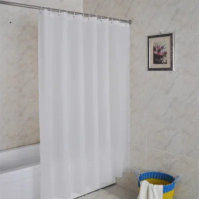 Hot Sale Solid Color Bathroom Waterproof Curtain Bath Curtain Hotel Plastic Shower Curtains Liner