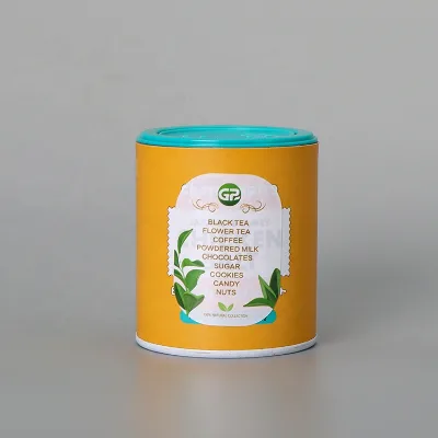 Custom Brand Recyclable Tin End Salt Pepper Shakers Paper Spice Seasoning Sugar Canister for Food Packaging Stamping Printing