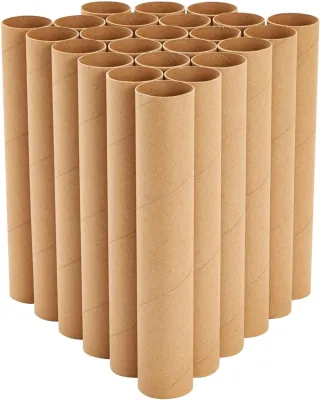 Brown Kraft Paper Tube Paper Core for Stretch Film Cardboard Tubes for Crafts Brown Rolls for DIY Projects